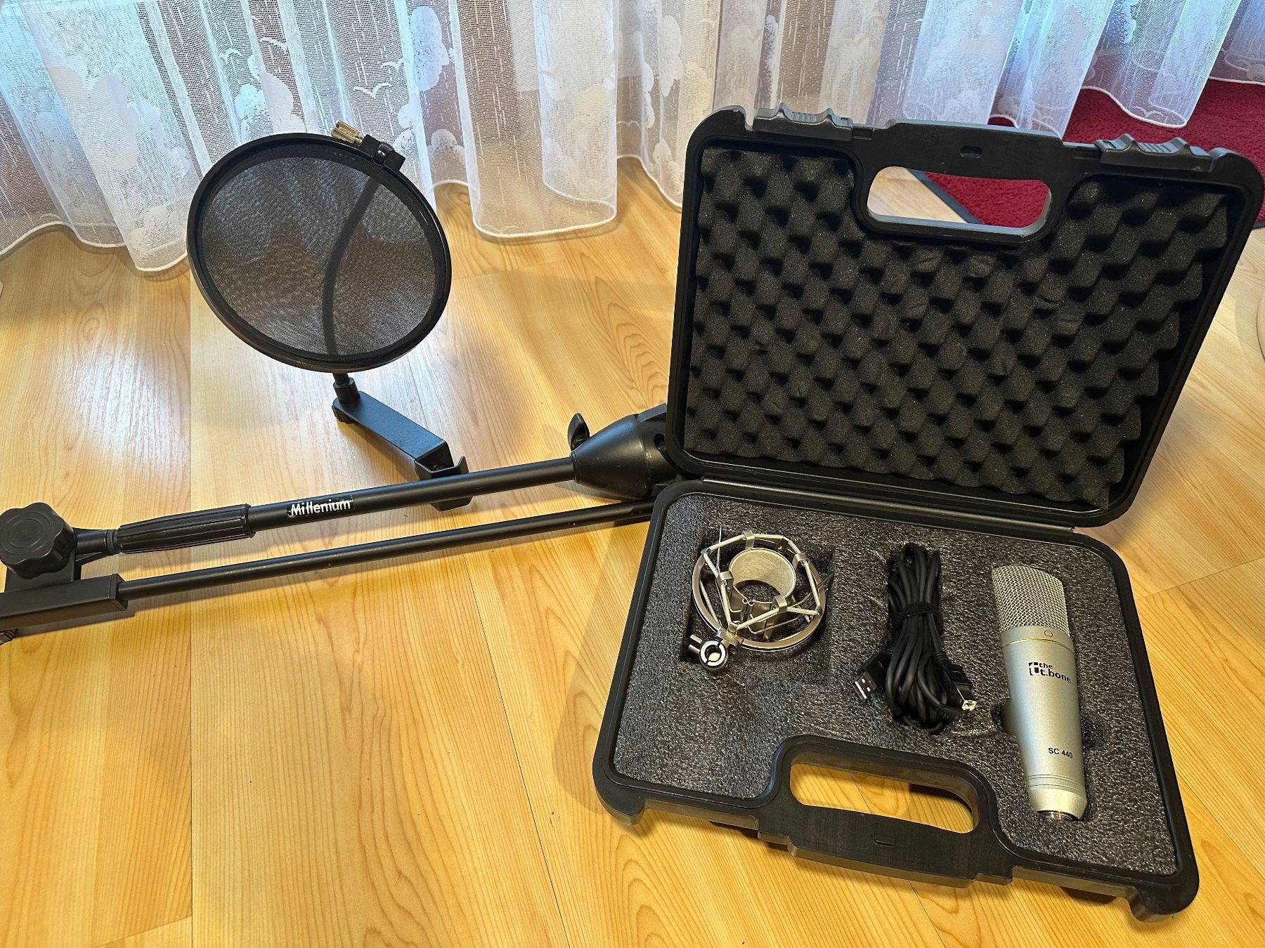Microfoni: Studio Mikrofon Set (t.bone SC 440) + Ständer + Popfilter – Usato da Baden venduto da dinamo123