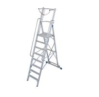 Alu-Stufen-Stehleiter, mit grosser Standplattform, mit Siche