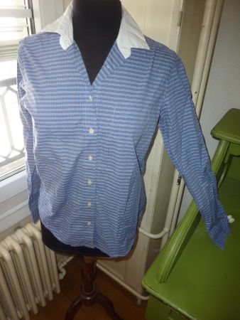 chemisier bleu coton taille 42 marque GANT pour femme