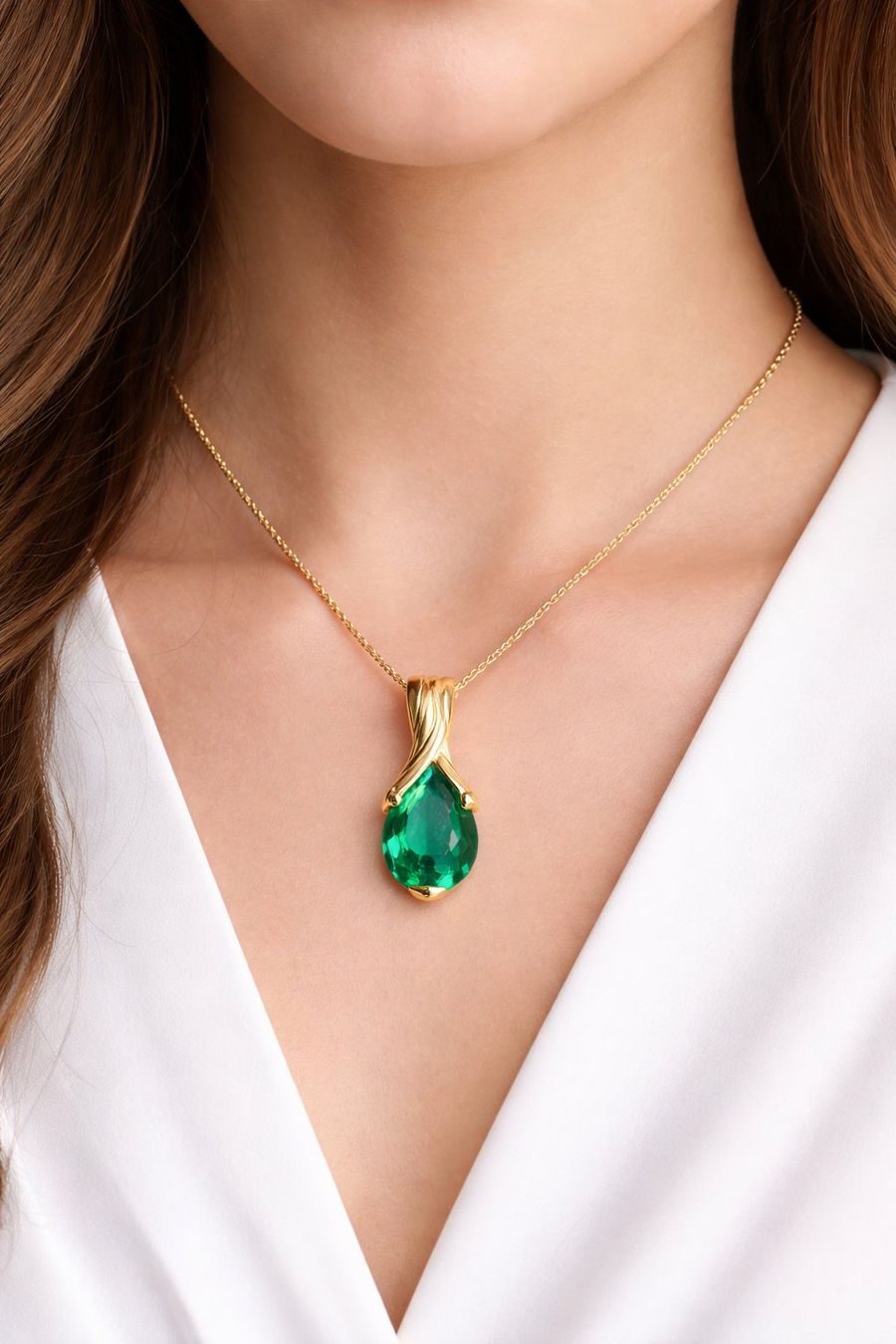 Catenine: Halskette Smaragd und 14K – Nuovo e nell'imballaggio originale da Hemmental venduto da 18kGold 5