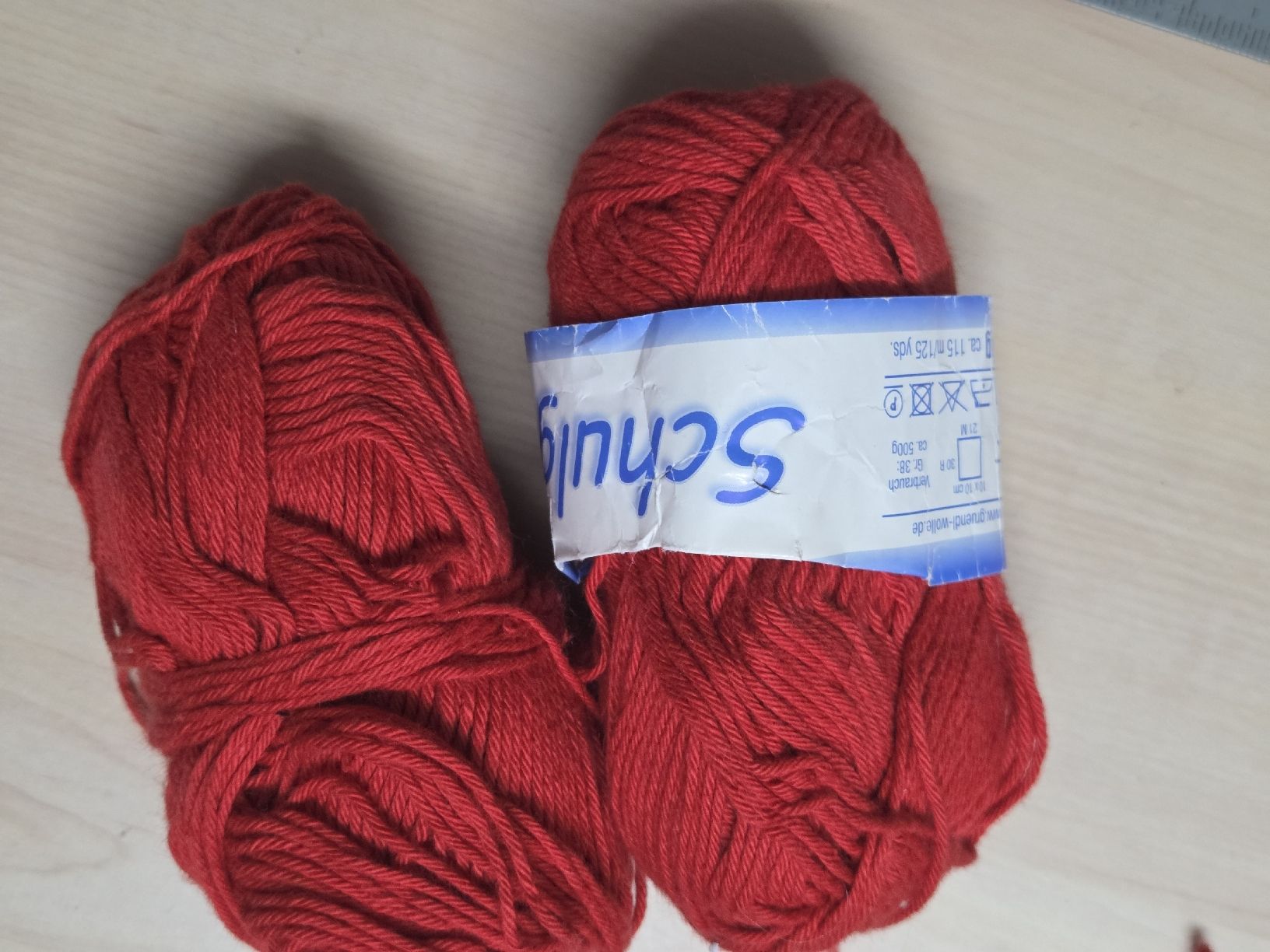 Wolle: Wollgarn rot   Baumwolle – Neu (gemäss Beschreibung) aus Subingen von DENDLE20