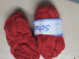 Wollgarn rot   Baumwolle