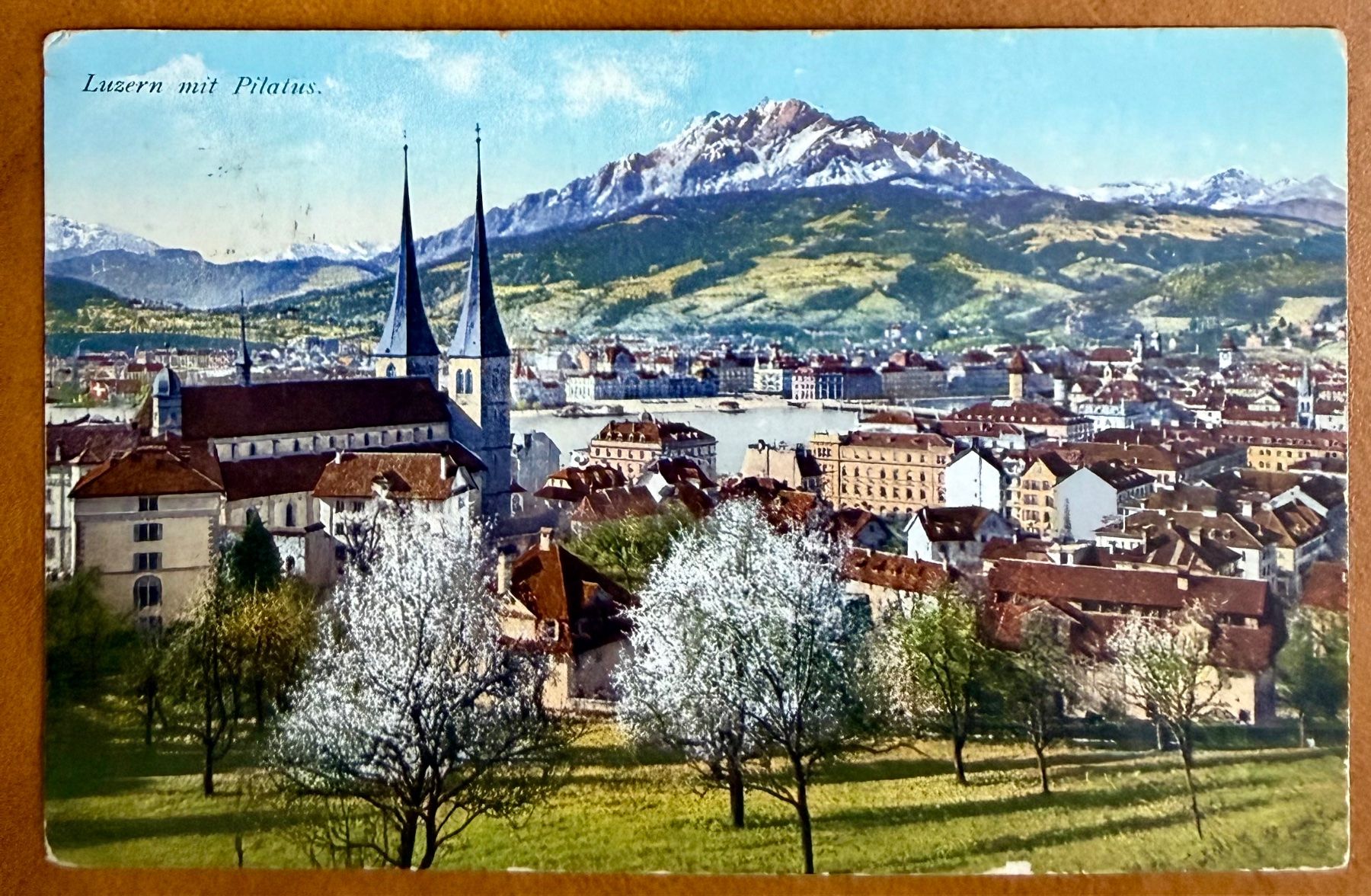 Ansichtskarten: Luzern - Panorama 1913 – Gebraucht aus Lutry von Ediego