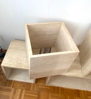 Travertin Wohnregalteil oder Beistellelement 35 x 35 x 35 cm