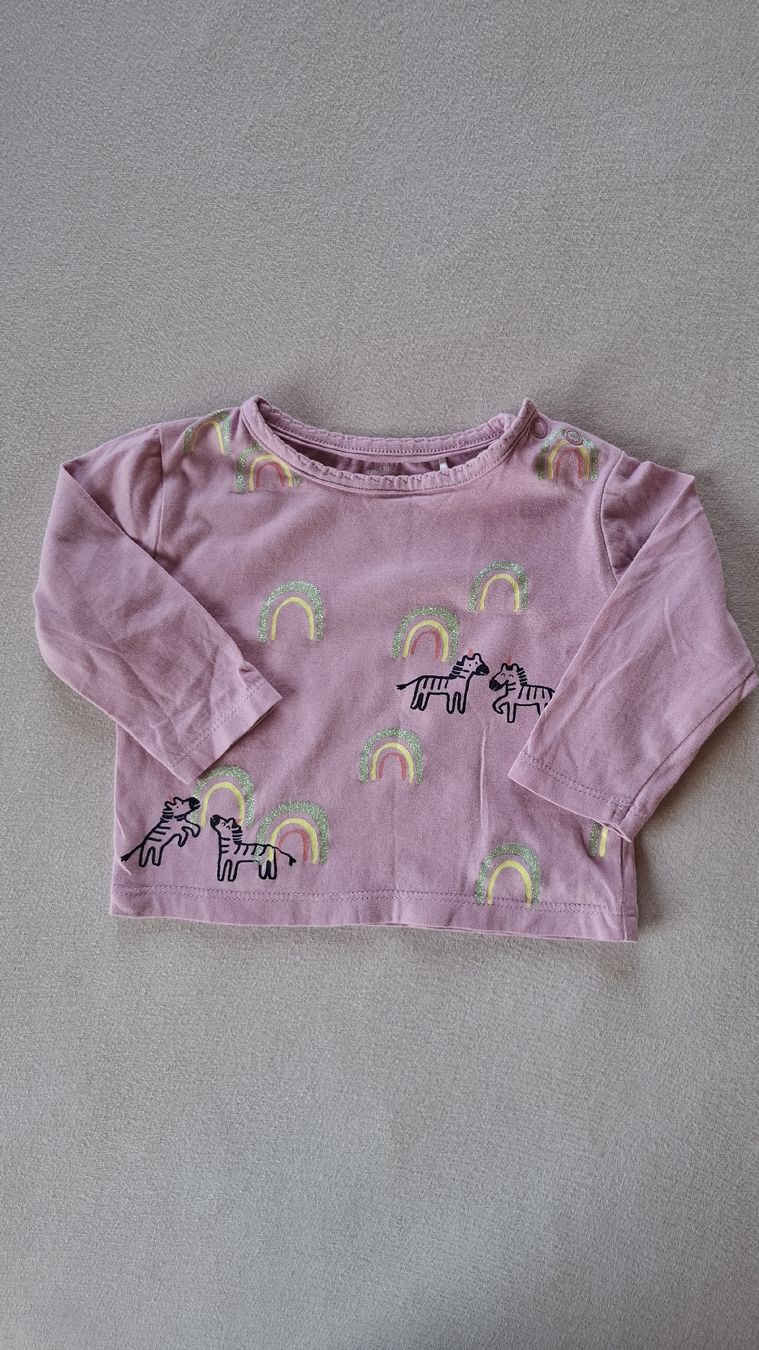 S.Oliver Blusen, T-Shirts & Tops: s.Oliver Langarmshirt Grösse 68 Regenbogen Zebras – Gebraucht aus Lü von jas_minw