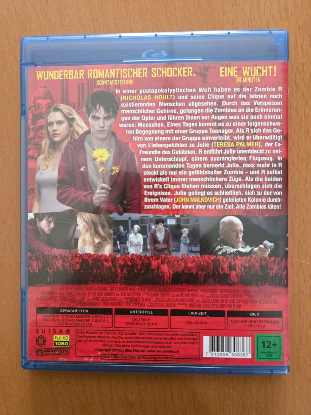 Tutti i DVDs: BLU-RAY DISC - ZOMBIES MIT HERZ - WARM BODIES – Usato da Brüttisellen venduto da Nighttrain 2