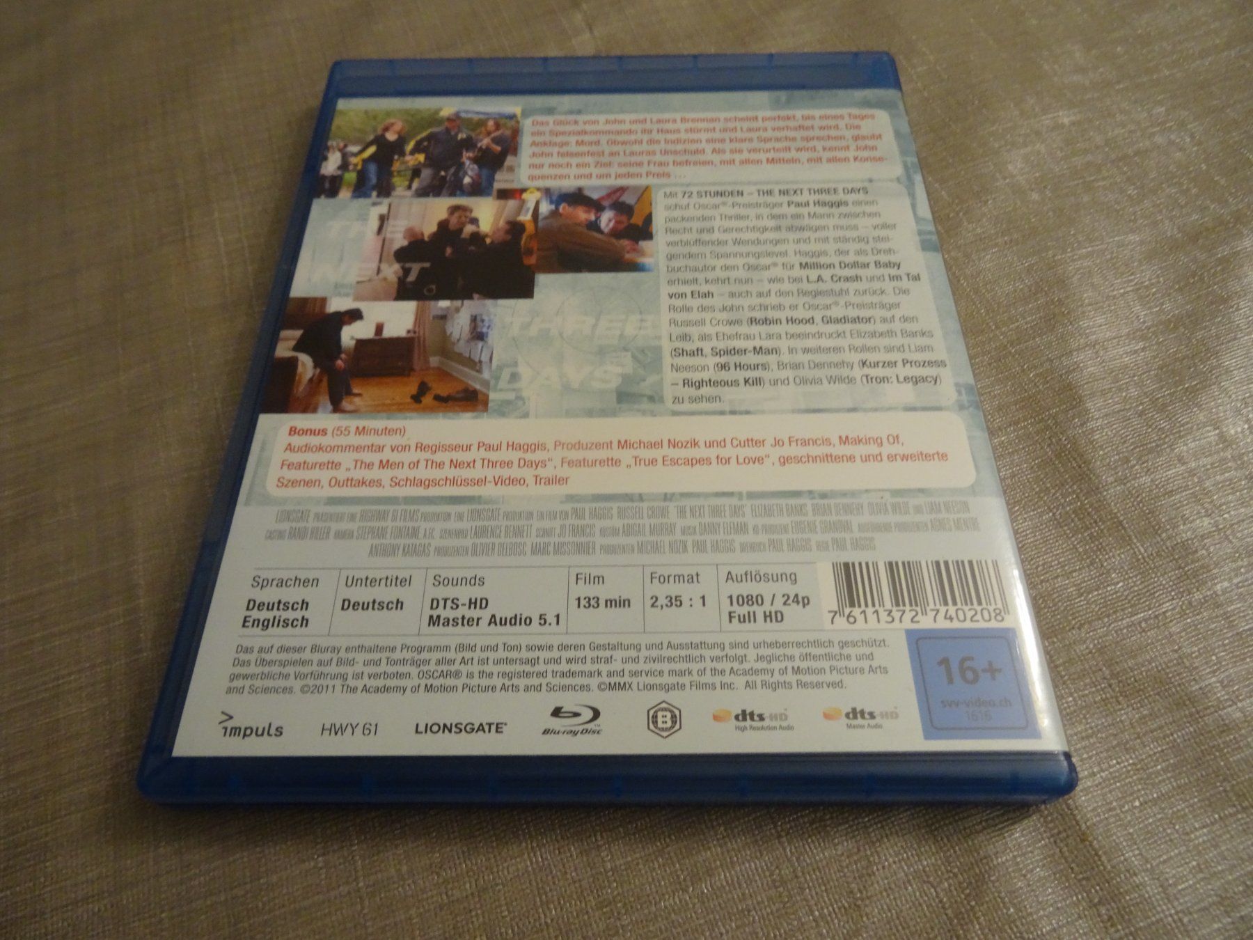Tutti i DVDs: The Next Three Days - spannender Thriller Blu-ray👍 – Usato da Olten venduto da Disc-Verkauf 2