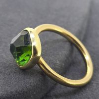 Edler Goldring mit hochwertigem Turmalin Edelstein