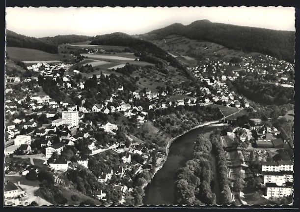 Cartoline postali: Nussbaumen /AG, Ortsansicht vom Flugzeug – Usato da Berlin venduto da bartko-reher