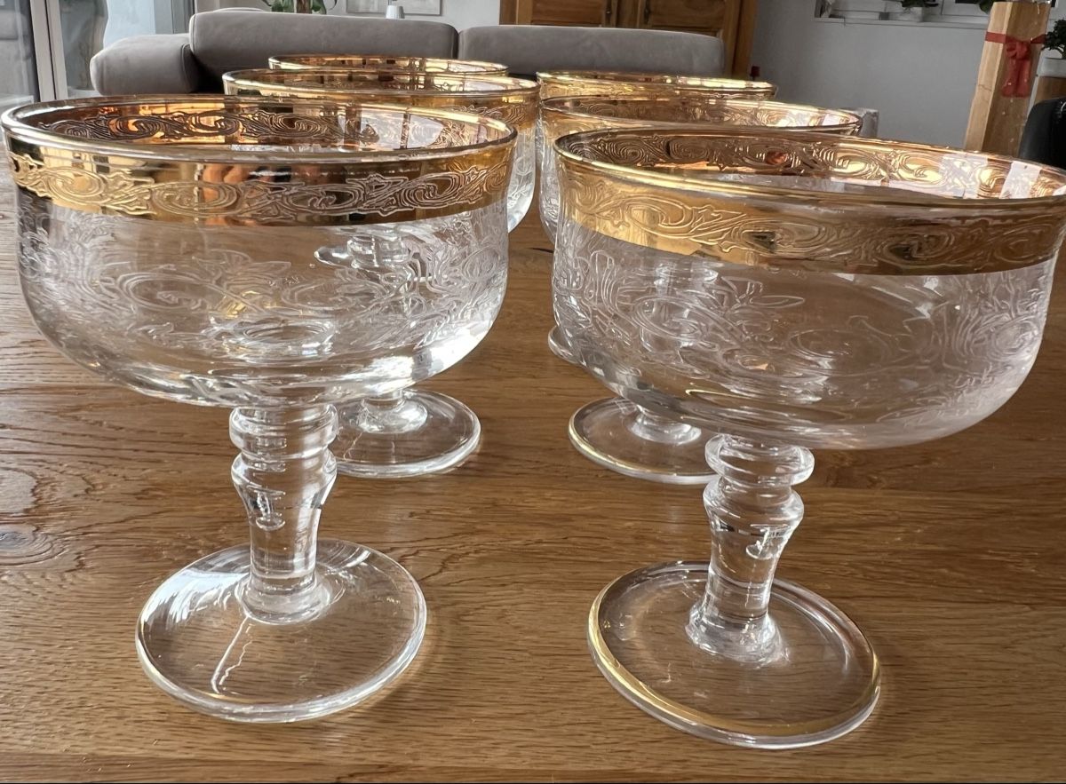 Murano Gläser: 6 Murano Medici-Gläser – Gebraucht aus Wolfwil von Poulet60