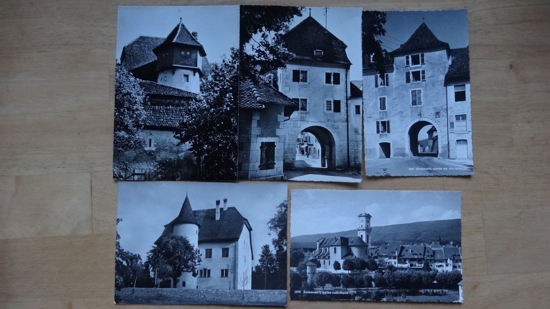 Cartoline postali: lot 5p.Cartes Postales vues delémont – Usato da Rebeuvelier venduto da falcon58