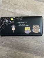 Damen Portemonnaie BayBerry schwarz mit Eulen Motiv neu