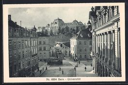 Bern, Universität mit Geschäften und S