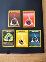 Pokemon 1st Edition 5x Energy Cards EN LP