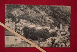 Postkarte SOAZZA im Valle Mesolcina. Mit ehem. MISOXERBAHN.