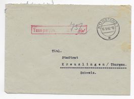 Taxe perçue von Konstanz nach Kreuzlingen 1946