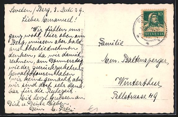 Cartoline postali: AK Buchserberg, Rhynerhaus am Waldrand – Usato da Berlin venduto da bartko-reher 1