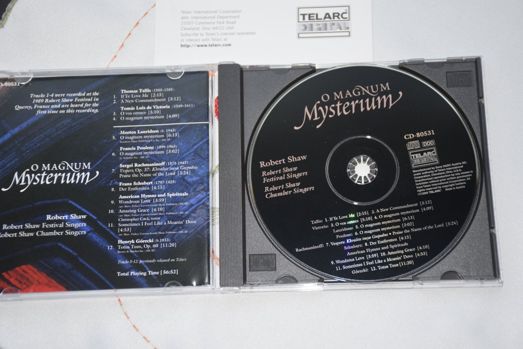 CDs: CD O Magnum Mysterium Robert Shaw – Gebraucht aus Wetzikon ZH von Wetzicardo25 1