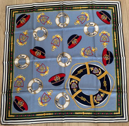 Loredano foulard en soie avec motifs marin
