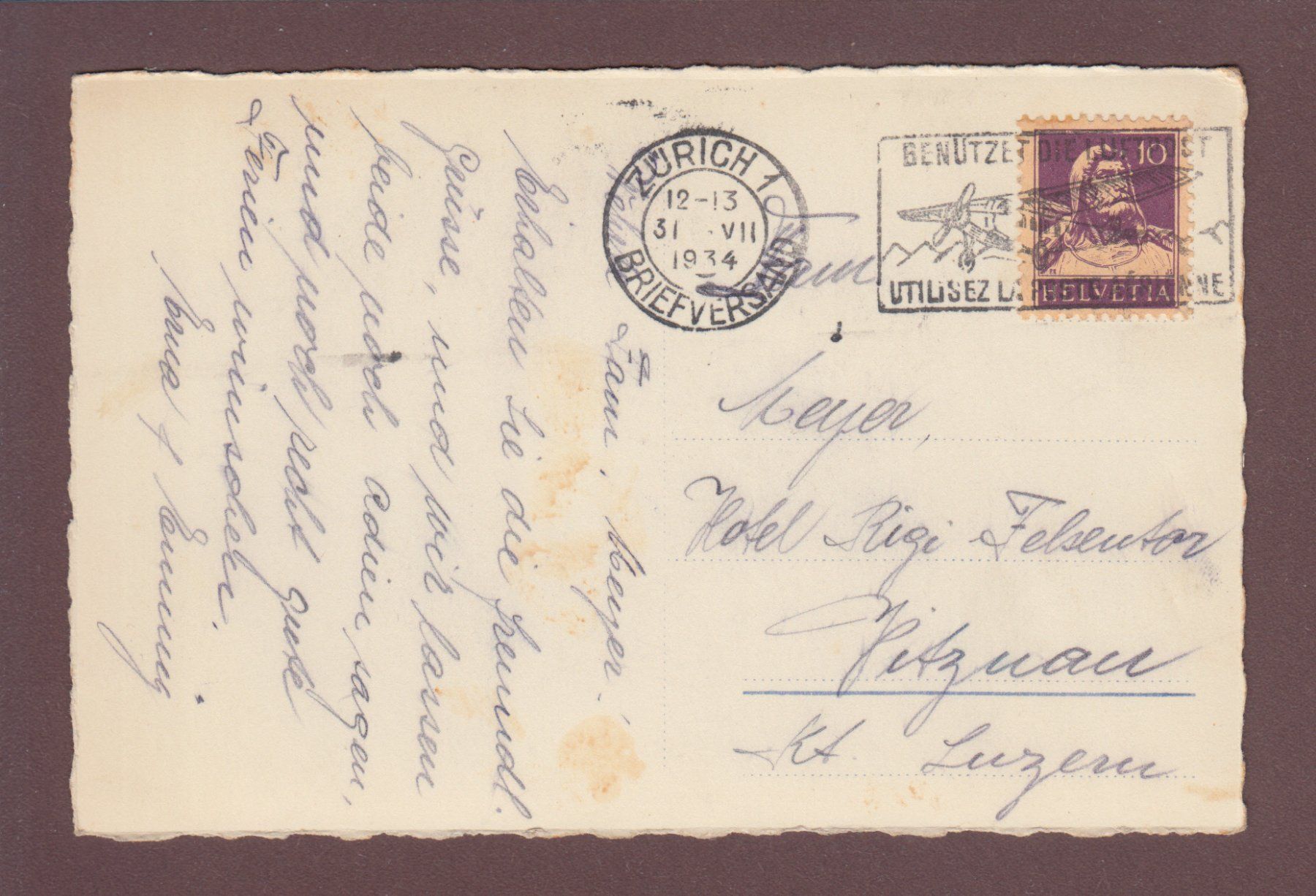 Ansichtskarten: ZÜRICH - Bahnhofstrasse - 1934 – Gebraucht aus Pully von nicecards 1