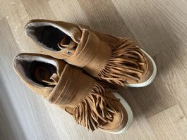 🍁✨Zara shoes #suede #fringe sneakers✨