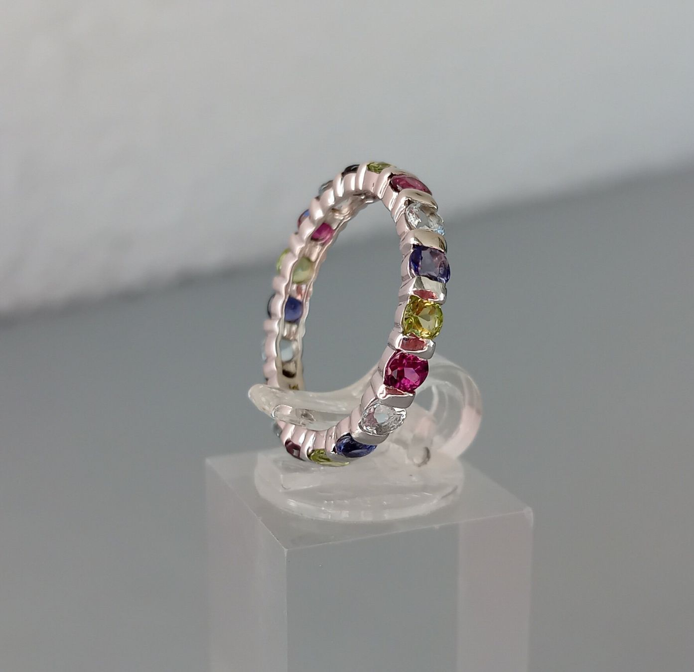 Anelli: Memory Ring Silber mit verschiedenen Edelsteinen – Usato da Stans venduto da wer_fd5f 4