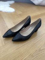 Ballerines à talons en cuir