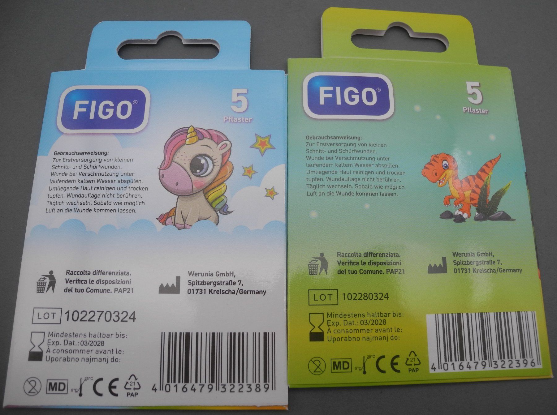 Kit di pronto soccorso: 10 Pack Kinderpflaster Dino u. Einhorn, Nr. 40a – Nuovo e nell'imballaggio originale da Kottwil venduto da Crazyrolf 2
