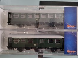 H0 ROCO 44252 & 44254  DB 2 Stk. Personenwagen NEU !
