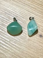 2x Edelstein Anhänger, Halskette Anhänger, Grün Top! (51)