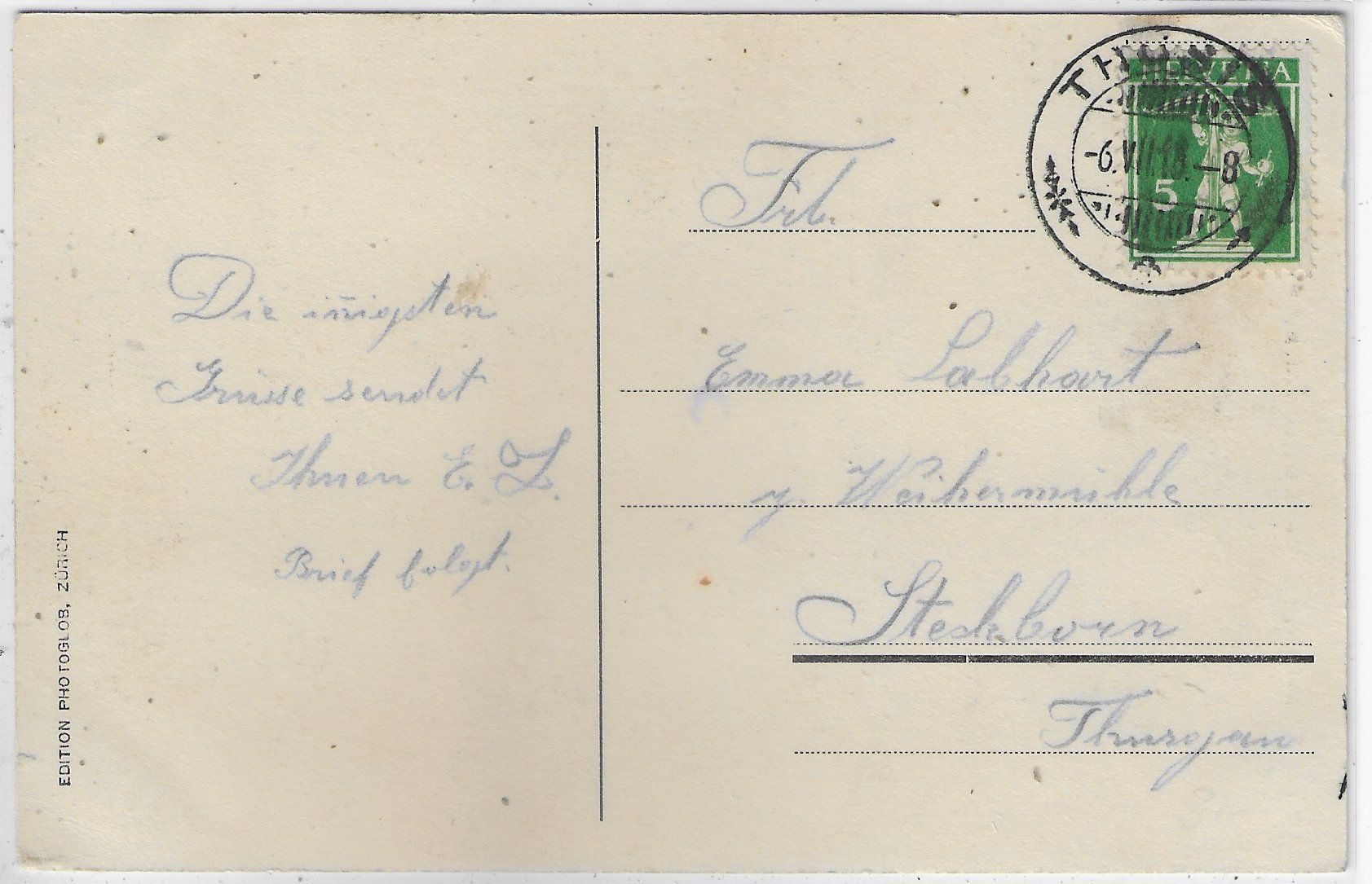 Cartoline postali: Albulabahn - Schloss Ortenstein mit Piv Beverin – Usato da Ettingen venduto da Kartenplanet 1