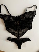 Schwarzes Spitzen Dessous Set Gr. S/M (36-38) Neu!