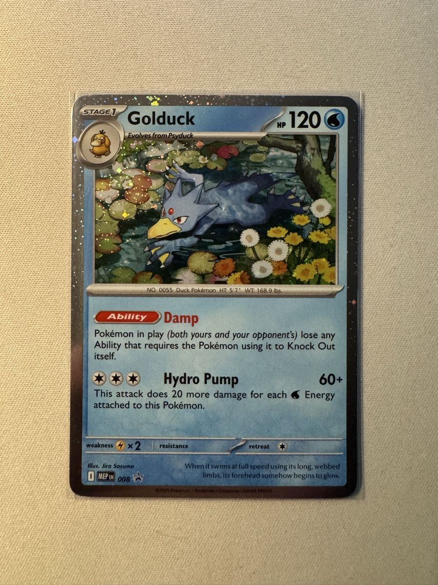 Pokémon Carte collezionabili: Pokemon MEP 008 Golduck Blackstar – Nuovo (secondo la descrizione) da Lausen venduto da CollectorKyu