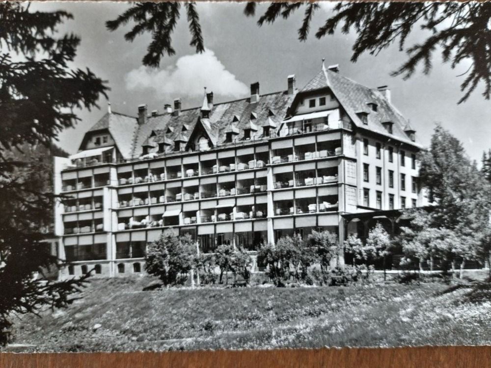 Cartoline postali: Alte Postkarte Basler Heilstätte Davos-Dorf, 1956 – Usato da Wildhaus venduto da Hukwildhaus 2