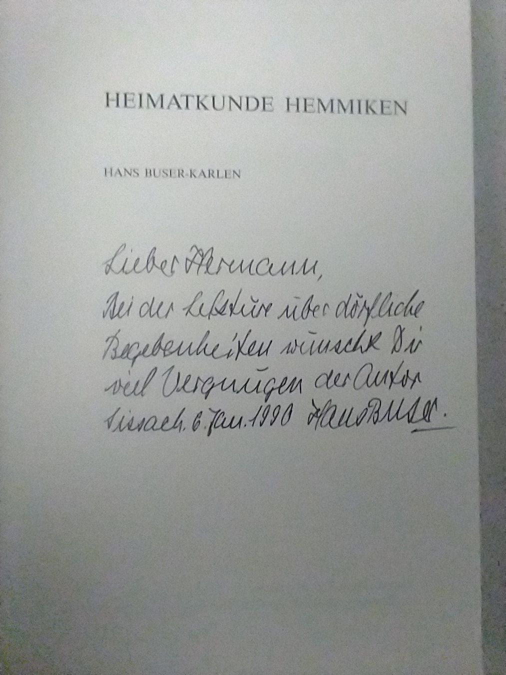Bücher: Heimatkunde Hemmiken, 1989 – Neu (gemäss Beschreibung) aus Sissach von Heimat_Buch 3