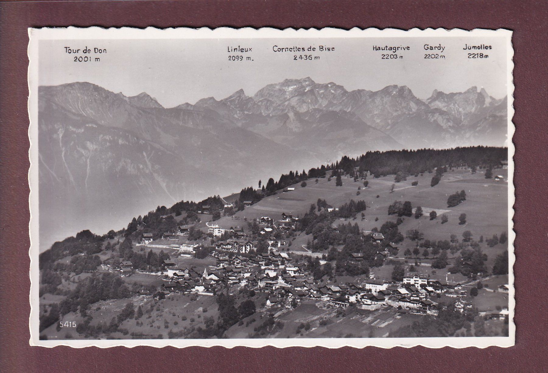 Cartoline postali: GRYON - Vue totale - 1944 – Usato da Pully venduto da nicecards