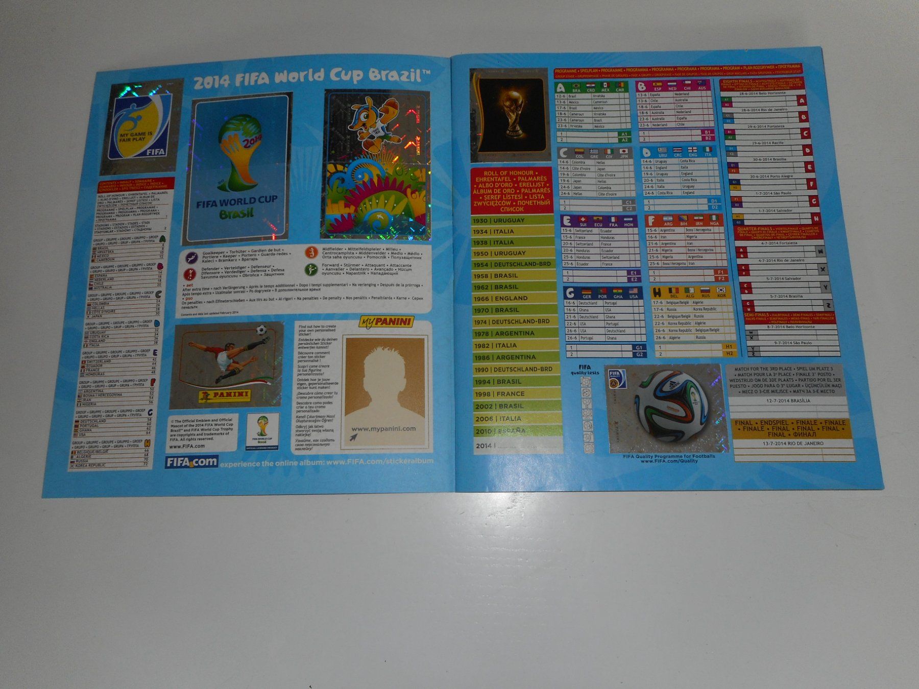 Panini Alben: Panini WM Album Brasil 2014/14 Nr.3 komplett – Gebraucht aus Cham von Paniniworld 1