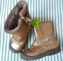 Gr. 24 BISGAARD Leder Winterstiefel in kupfer-rotgold Tex