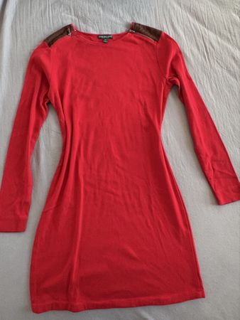 Abito donna maniche lunghe rosso taglia Xl 