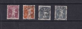 1915/17 N° 136 à 138III OBLITERES  CATALOGUE SBK