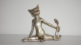 Dekorative Yoga Aerobic Katze - Höhe 23cm
