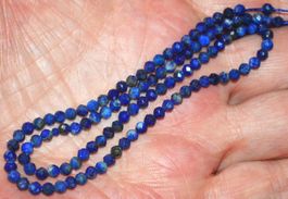 Stein Perlen Strang L-9213 – Lapislazuli 3mm Facettiert 38cm