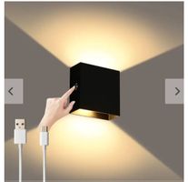 (12x12cm) 2 LED's Touch Lampe Wandleuchte Magnetische USB Ho