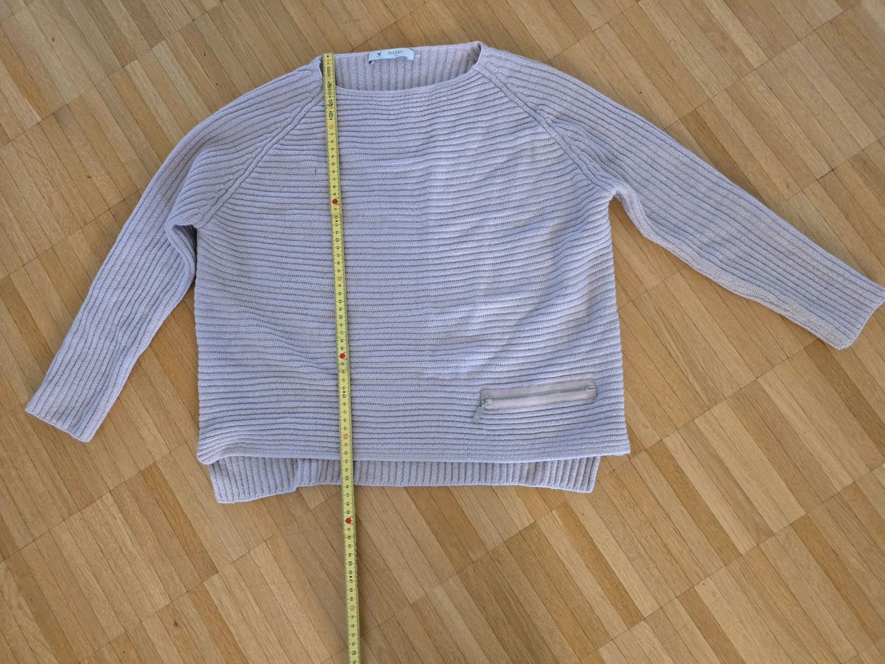 Monari Pullover & Sweatshirts: Grauer/Rosa Monari Strickpullover kuschelig warm – Gebraucht aus Laufenburg von may_r2st 5