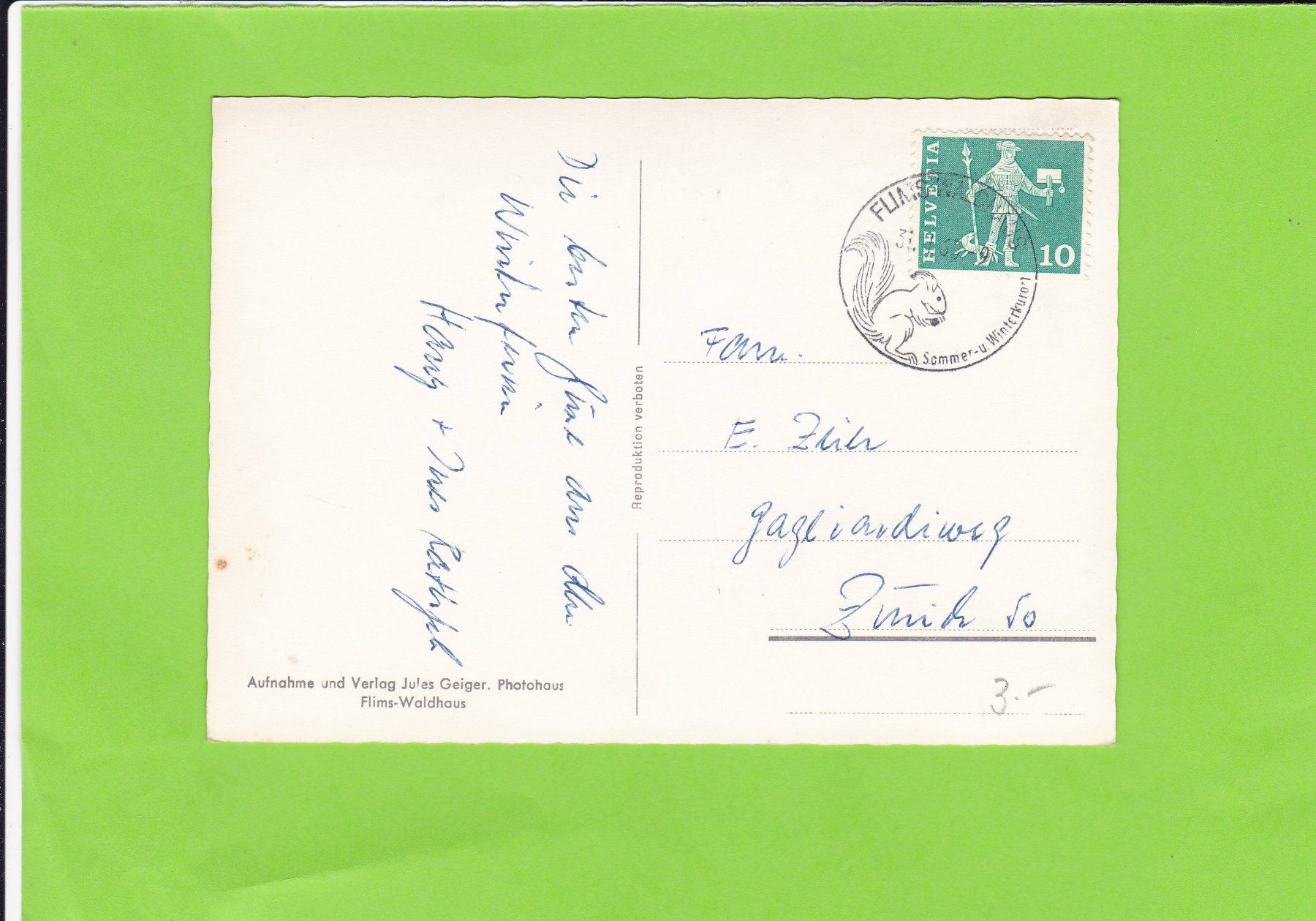 Cartoline postali: Motive mit Flimserstein – Usato da St. Peterzell venduto da neckertal 1