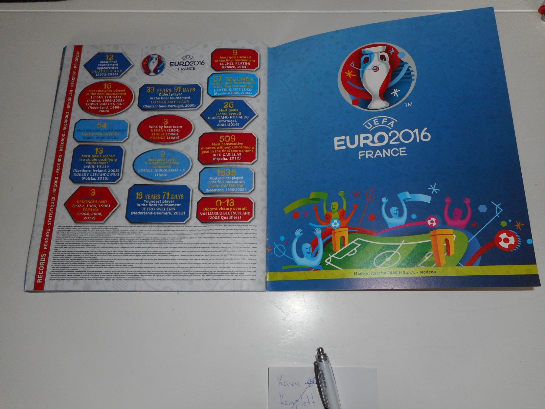 Panini Alben: Panini Euro/EM Album 2016 komplett – Gebraucht aus Cham von Paniniworld 7