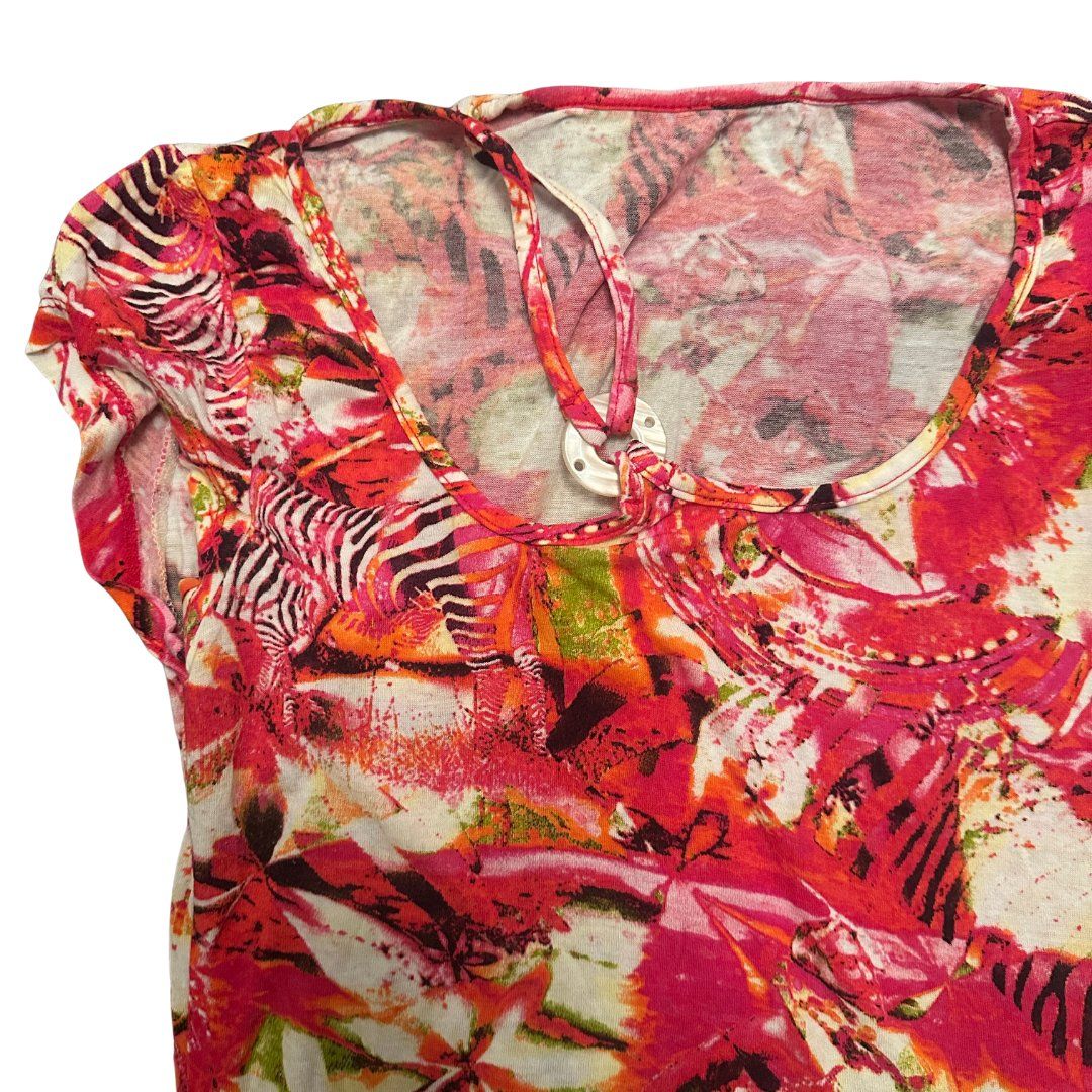 T-shirt: Y2K Graphic Print Abstract Top S – Usato da Zofingen venduto da JumpInVintage 1