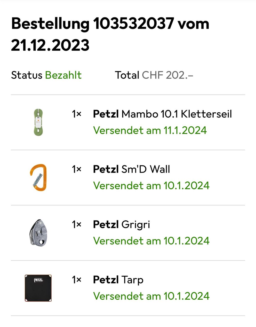 Petzl Attrezzatura da arrampicata: Kletterausrüstung – Nuovo (secondo la descrizione) da Marbach SG venduto da R.Vangh 3