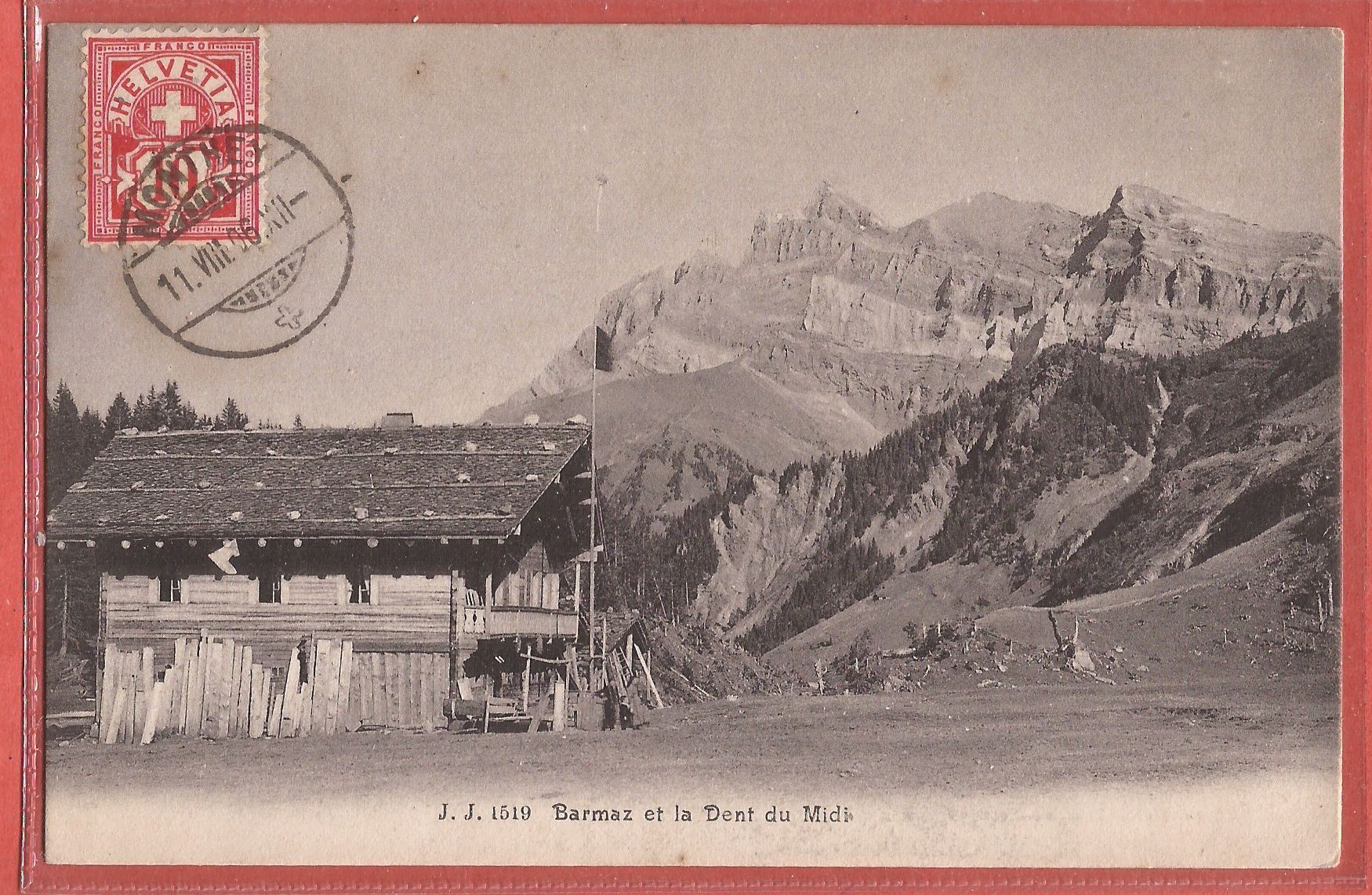 Cartoline postali: Barmaz bei Champéry - 1906 – Usato da Fislisbach venduto da Porano