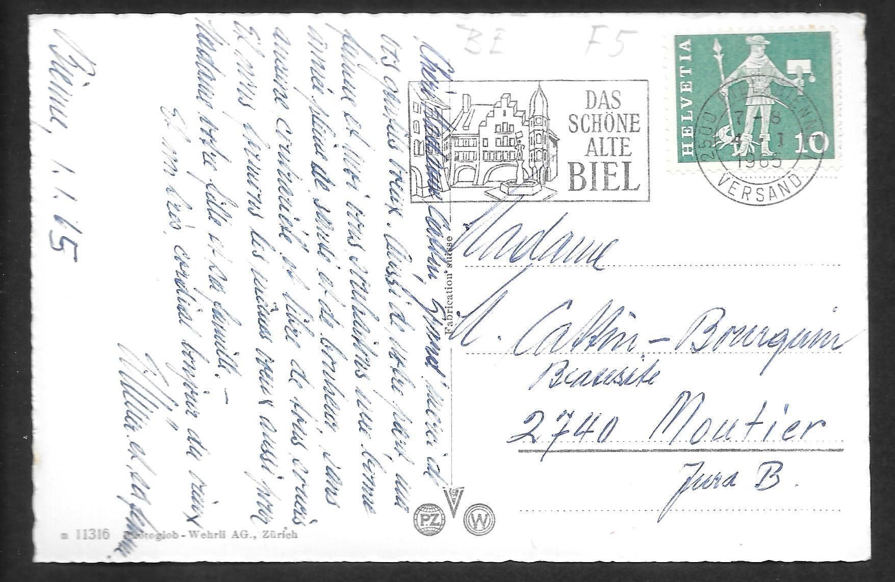 Cartoline postali: Biel - Bienne Teilansicht Altstadt – Usato da Olten venduto da clotaldi 1